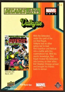 2020 Upper Deck Marvel Ages - Decades 1970s #D7-4 Valkyrie Back