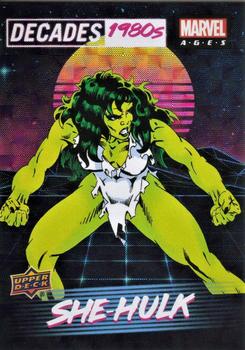 2020 Upper Deck Marvel Ages - Decades 1980s #D8-10 She-Hulk Front