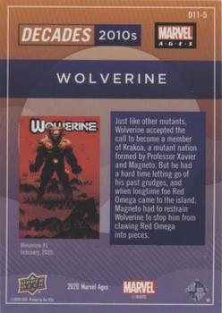 2020 Upper Deck Marvel Ages - Decades 2010s #D11-5 Wolverine Back
