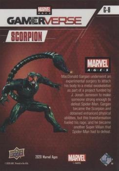 2020 Upper Deck Marvel Ages - Gamerverse #G-8 Scorpion Back