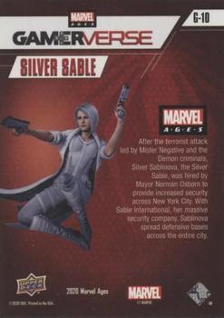2020 Upper Deck Marvel Ages - Gamerverse #G-10 Silver Sable Back