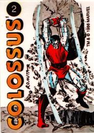 1986 Comic Images Official Marvel Universe Stickers #2 Colossus Front
