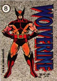 1986 Comic Images Official Marvel Universe Stickers #8 Wolverine Front