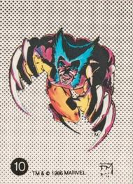 1986 Comic Images Official Marvel Universe Stickers #10 Wolverine Front