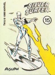 1986 Comic Images Official Marvel Universe Stickers #15 Silver Surfer Front