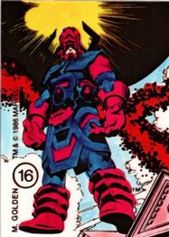 1986 Comic Images Official Marvel Universe Stickers #16 Galactus Front