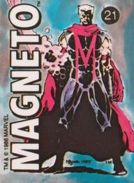 1986 Comic Images Official Marvel Universe Stickers #21 Magneto Front