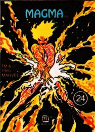 1986 Comic Images Official Marvel Universe Stickers #24 Magma Front