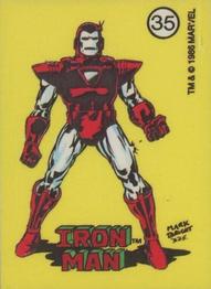 1986 Comic Images Official Marvel Universe Stickers #35 Iron Man Front