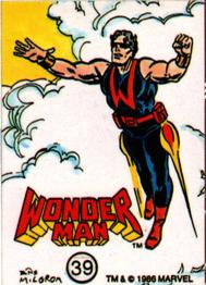 1986 Comic Images Official Marvel Universe Stickers #39 Wonder Man Front