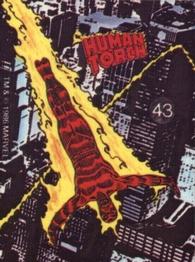 1986 Comic Images Official Marvel Universe Stickers #43 Human Torch Front