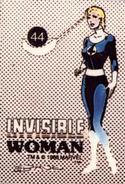 1986 Comic Images Official Marvel Universe Stickers #44 Invisible Woman Front