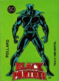 1986 Comic Images Official Marvel Universe Stickers #50 Black Panther Front
