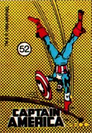 1986 Comic Images Official Marvel Universe Stickers #52 Captain America Front