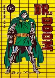 1986 Comic Images Official Marvel Universe Stickers #64 Dr. Doom Front