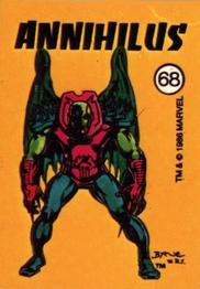 1986 Comic Images Official Marvel Universe Stickers #68 Annihilus Front