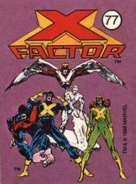 1986 Comic Images Official Marvel Universe Stickers #77 X-Factor Front