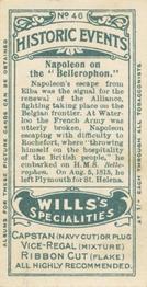 1913 Wills's Historic Events (Australia) #46 Napoleon on the 
