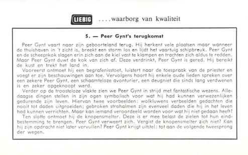 1960 Liebig Peer Gynt (Dutch Text) (F1728, S1733) #5 Peer Gynt's terugkomst Back