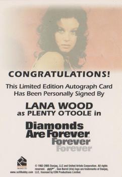 2006 Rittenhouse James Bond Dangerous Liaisons - Full Bleed Autographs #NNO Lana Wood Back