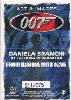 2006 Rittenhouse James Bond Dangerous Liaisons - Art and Images of 007 #2 Tatiana Romanova / Daniela Bianchi Back