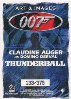 2006 Rittenhouse James Bond Dangerous Liaisons - Art and Images of 007 #4 Domino Derval / Claudine Auger Back