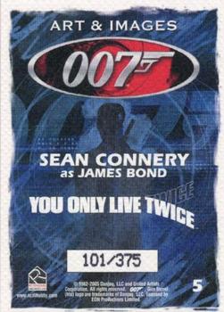 2006 Rittenhouse James Bond Dangerous Liaisons - Art and Images of 007 #5 James Bond / Sean Connery Back