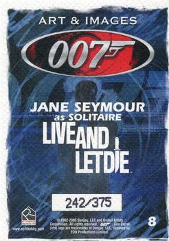 2006 Rittenhouse James Bond Dangerous Liaisons - Art and Images of 007 #8 Solitaire / Jane Seymour Back