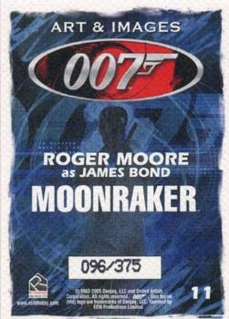 2006 Rittenhouse James Bond Dangerous Liaisons - Art and Images of 007 #11 James Bond / Roger Moore Back