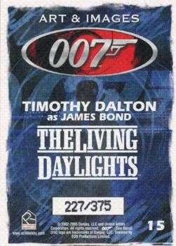 2006 Rittenhouse James Bond Dangerous Liaisons - Art and Images of 007 #15 James Bond / Timothy Dalton Back