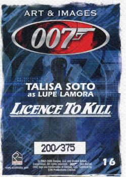 2006 Rittenhouse James Bond Dangerous Liaisons - Art and Images of 007 #16 Lupe Lamora / Talisa Soto Back