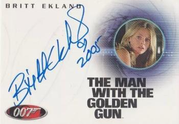 2007 Rittenhouse The Complete James Bond 007 - 40th Anniversary Autographs #A66 Britt Ekland Front