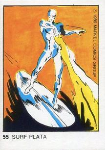 1980 Terrabusi Marvel Comics Superhero (Spain) #55 Surf Plata Front