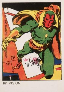 1980 Terrabusi Marvel Comics Superhero (Spain) #87 Vision Front