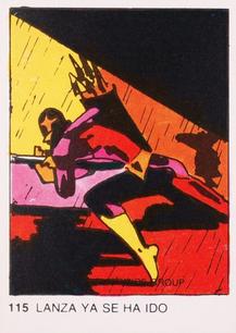 1980 Terrabusi Marvel Comics Superhero (Spain) #115 Lanza Ya Se Ha Ido Front