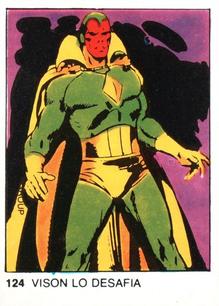 1980 Terrabusi Marvel Comics Superhero (Spain) #124 Vison Lo Desafia Front