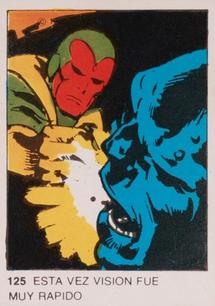 1980 Terrabusi Marvel Comics Superhero (Spain) #125 Esta Vez Vision Fue Muy Rapido Front