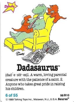 1989 Dandy Saurus Stickers #6 Dadasaurus Front