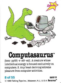 1989 Dandy Saurus Stickers #8 Computasaurus Front