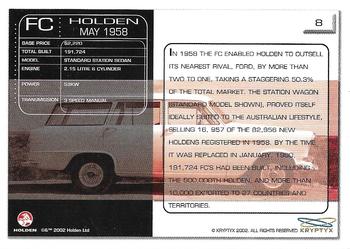 2002 Kryptyx Holden Master Collection #8 FC Standard Station Sedan Back