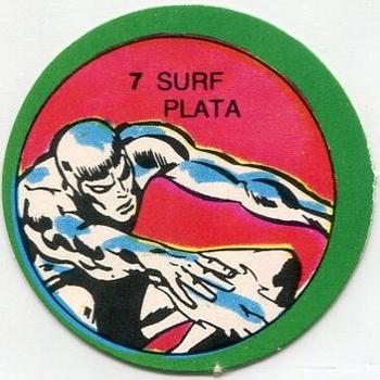 1980 Terrabusi Marvel Comics Superhero (Spain) - Pogs #7 Surf Plata Front