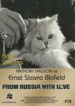 2011 Rittenhouse James Bond Mission Logs - Bond Villains Expansion #F72 Ernst Stavro Blofeld from From Russia With Love Back