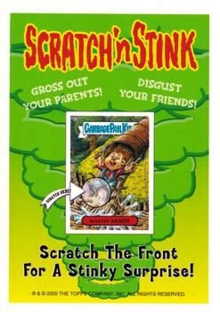 2005 Topps Garbage Pail Kids All-New Series 4 - Scratch 'n Stink Stickers #s4b Wastin' Jason Back