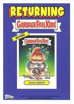 2014 Topps Garbage Pail Kids Chrome 1985 Original Series 2 - Returning Characters #R11b Brainy Brian Back