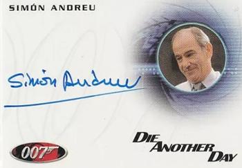 2012 Rittenhouse James Bond 50th Anniversary Series 2 - 40th Anniversary Autographs #A181 Simon Andreu Front