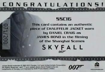 2013 Rittenhouse James Bond Autographs & Relics - Relics #SSC16 Daniel Craig Back