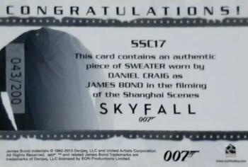 2013 Rittenhouse James Bond Autographs & Relics - Relics #SSC17 Daniel Craig Back