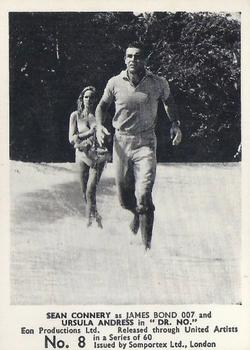 1964 Somportex James Bond 007 #8 Sean Connery / Ursula Andress Front