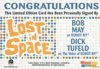 2005 Rittenhouse The Complete Lost in Space - Limited Edition Signatures Dual #NNO Bob May / Dick Tufeld Back
