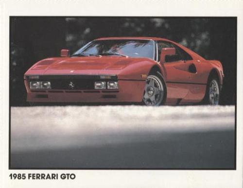1989 Checkerboard Press Sports Car #6 1985 Ferrari GTO Front